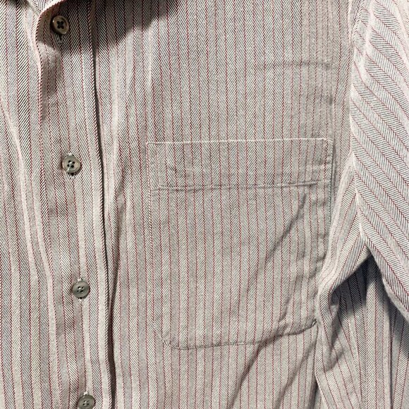 🌷 sale* Paul Fredrick Finest 100% Cotton Sport Shirt Size Medium Gray - Picture 3 of 10